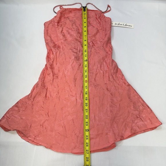 NEW For Love and Lemons Gabrielle Mini Slip Dress Pink Floral‎ Satin Medium Y2K - Picture 13 of 16